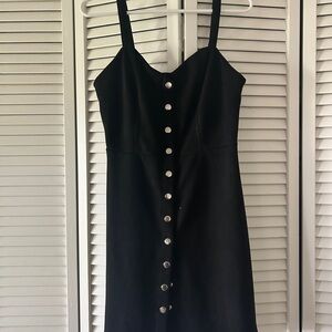 Elegant Black Button-Down Dress